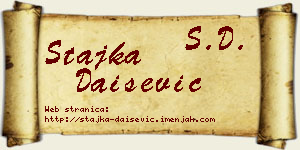 Stajka Daišević vizit kartica